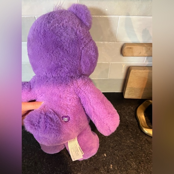 2021 Basic Fun Purple Care Bears Lollipop Share Bear Plush Stuffed Animal 14" - Picture 2 of 3